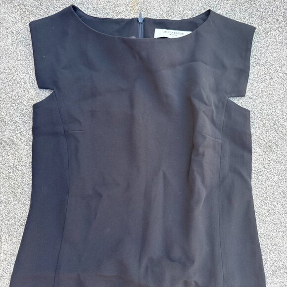 MM LaFleur Sarah Dress Womens 2 Black Minimal Office Business Career Sheath - Picture 1 of 13